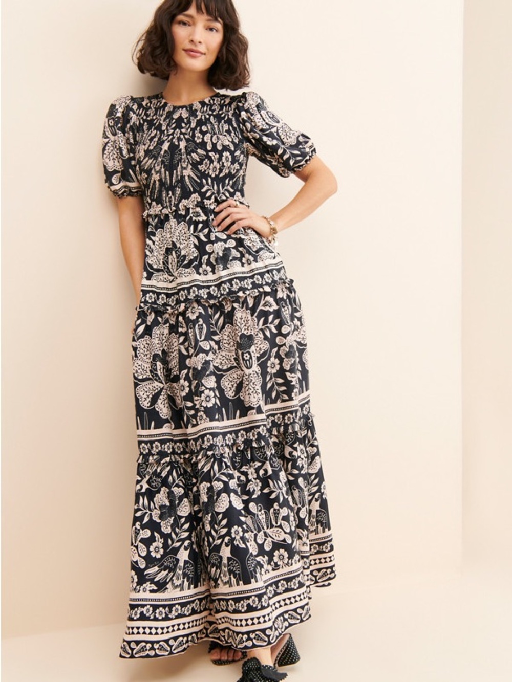 Farm Rio graphic floral maxi dress